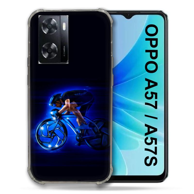 Coque Pour Oppo A57 / A57S Sport Cyclisme Bleu
