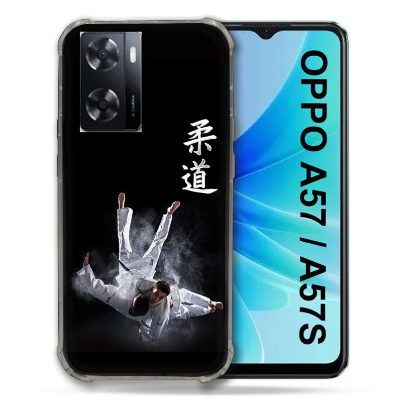 Coque Pour Oppo A57 / A57S Sport Judo Noir