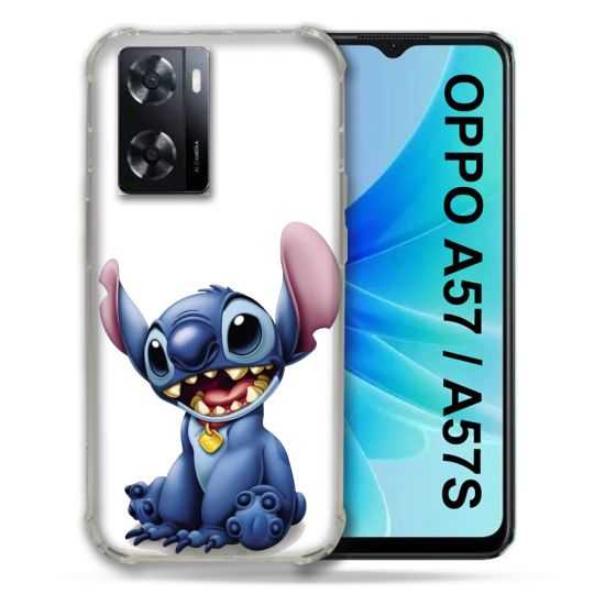 Coque Pour Oppo A57 / A57S Stitch Blanc