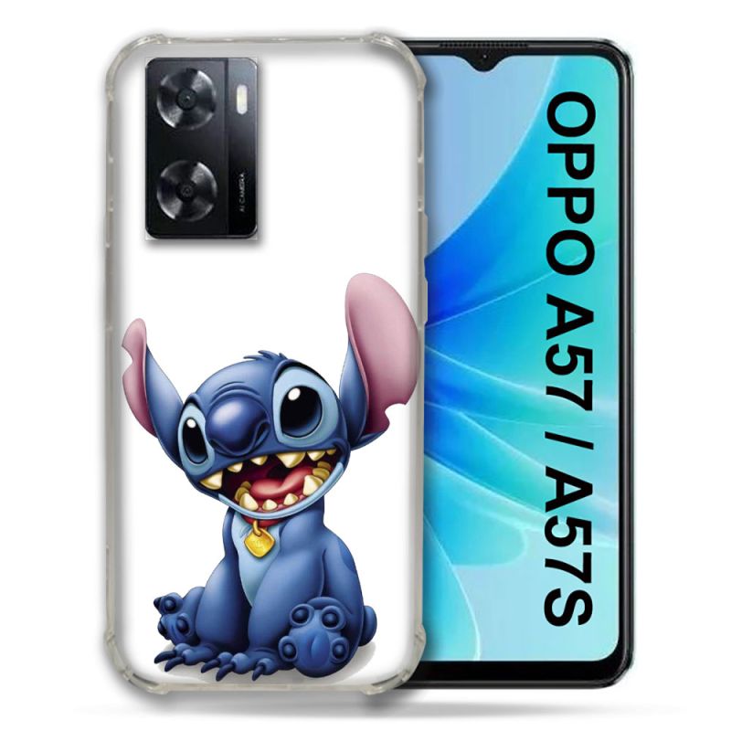 Coque Pour Oppo A57 / A57S Stitch Blanc