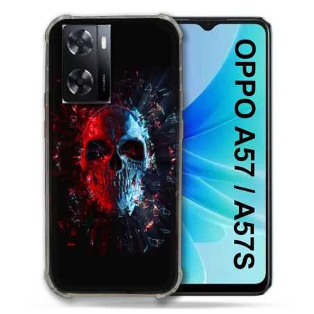 Coque Pour Oppo A57 / A57S Tete de Mort Deflagration