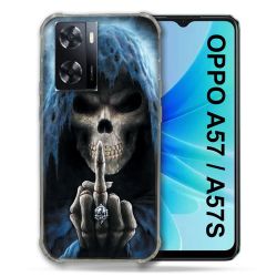 Coque Pour Oppo A57 / A57S Tete de Mort Doigt