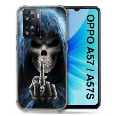 Coque Pour Oppo A57 / A57S Tete de Mort Doigt
