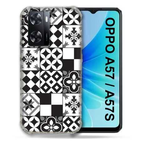 Coque Pour Oppo A57 / A57S Texture Carreau Ciment Noir