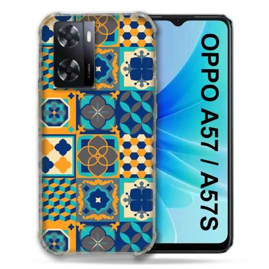 Coque Pour Oppo A57 / A57S Texture Carreau Ciment Orange