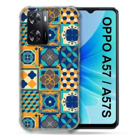 Coque Pour Oppo A57 / A57S Texture Carreau Ciment Orange