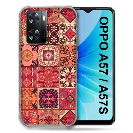 Coque Pour Oppo A57 / A57S Texture Carreau Ciment Rouge