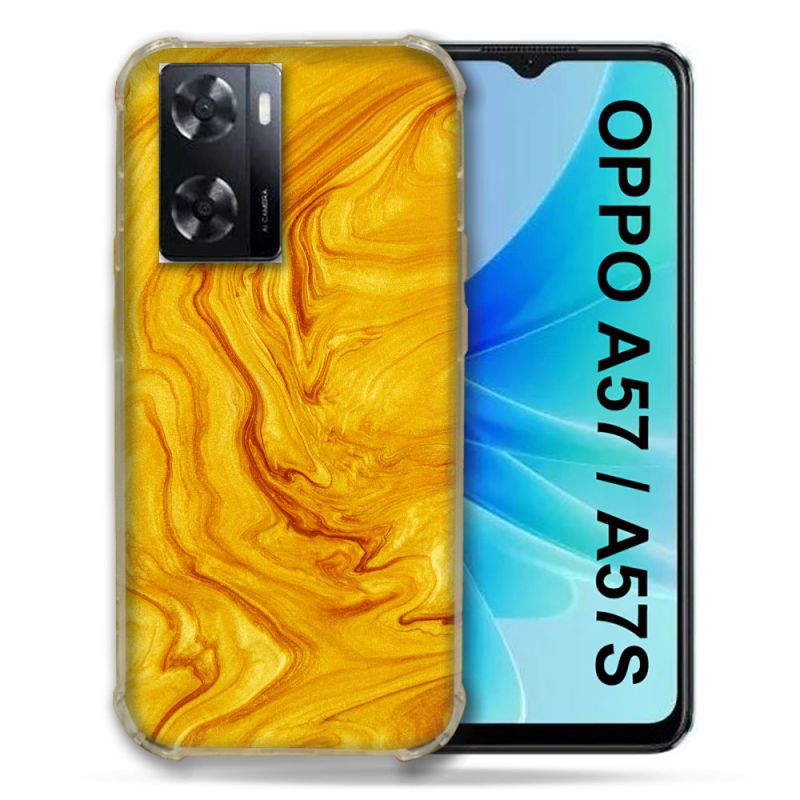 Coque Pour Oppo A57 / A57S Texture Marbre Jaune