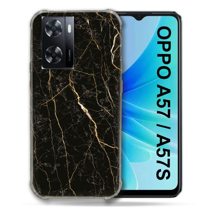 Coque Pour Oppo A57 / A57S Texture Marbre Noir