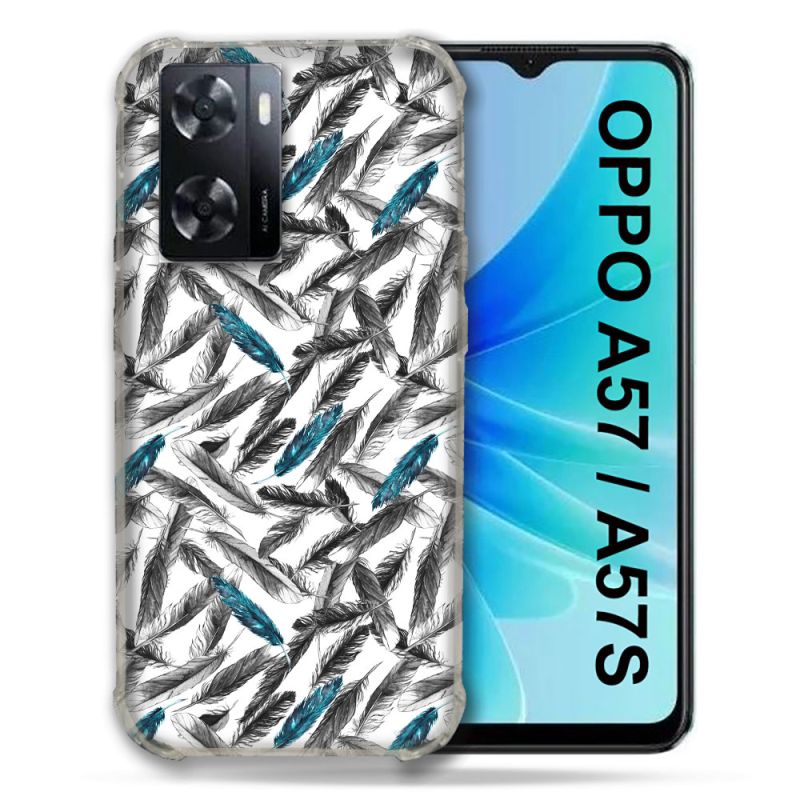 Coque Pour Oppo A57 / A57S Texture Plume Canard