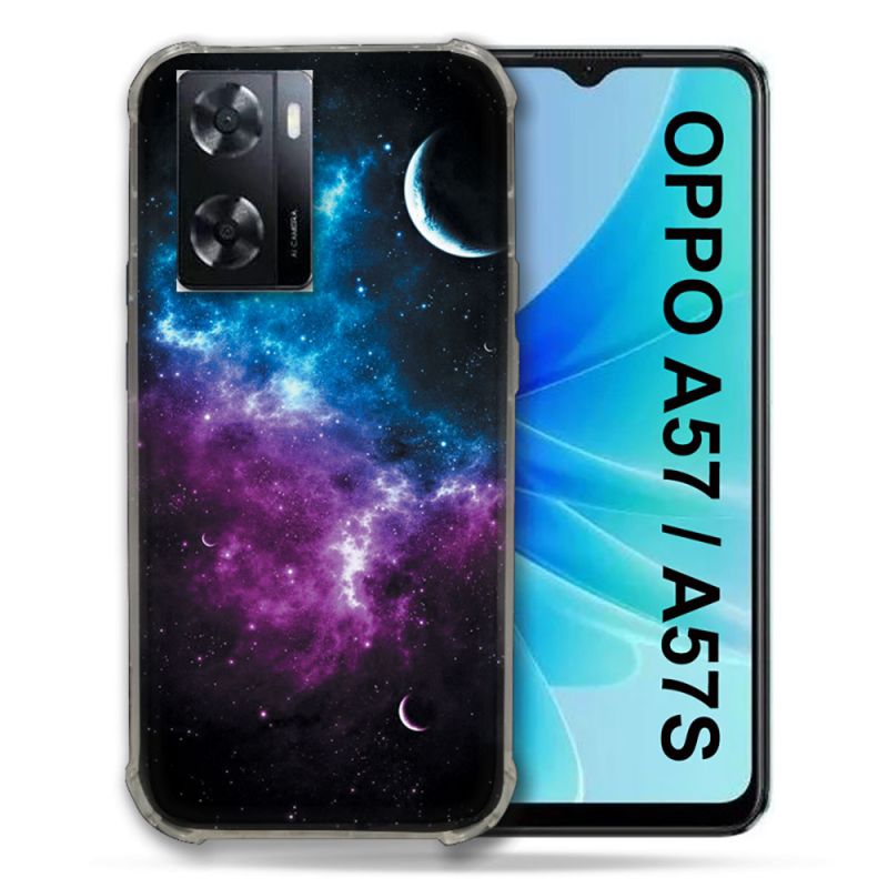 Coque Pour Oppo A57 / A57S Univers Bleu Violet