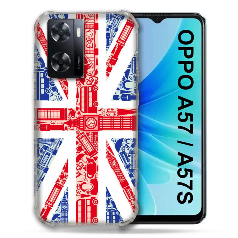 Coque Pour Oppo A57 / A57S Voyage Angleterre Blanc