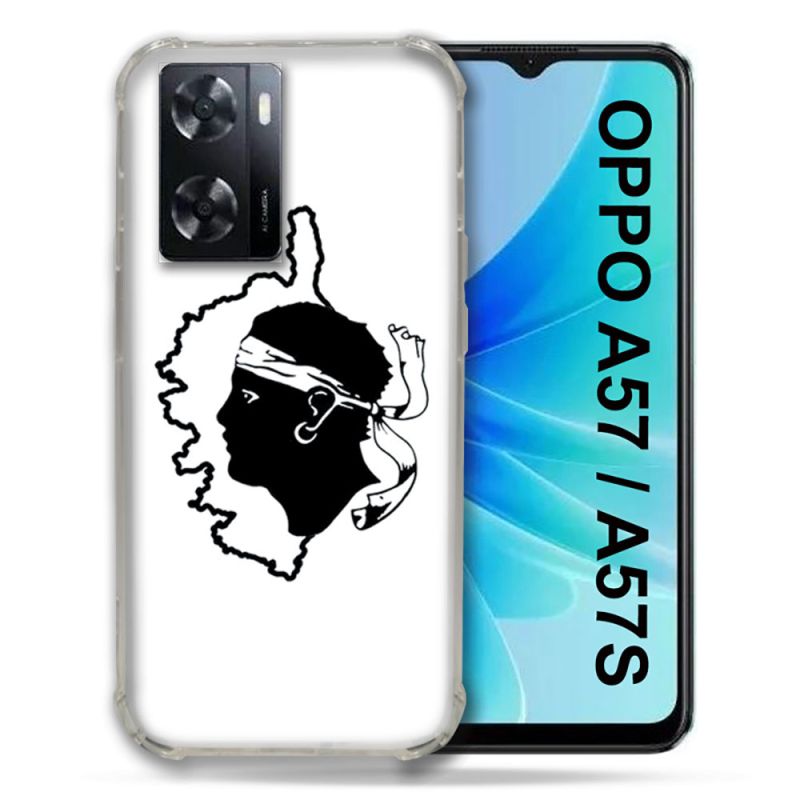 Coque Pour Oppo A57 / A57S Voyage Corse Blanc