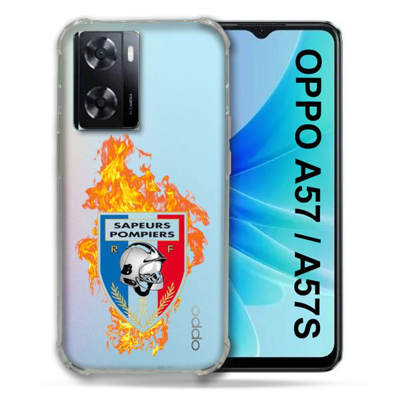 Coque Transparente Pour Oppo A57 / A57S Pompier Feu