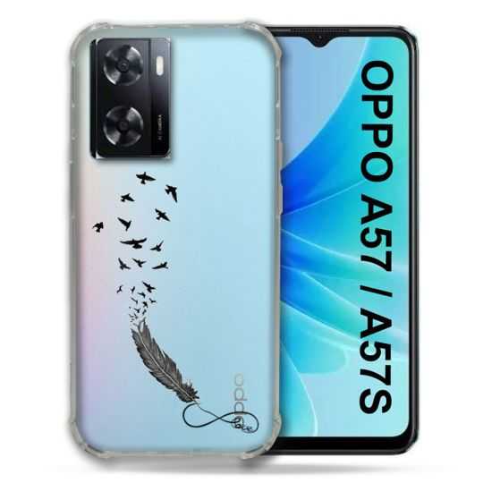 Coque Transparente Pour Oppo A57 / A57S Plume Infini