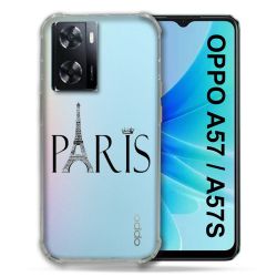 Coque Transparente Pour Oppo A57 / A57S Paris Noir