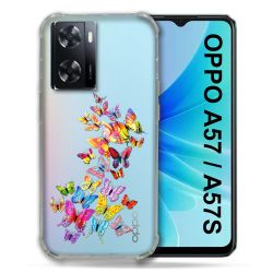 Coque Transparente Pour Oppo A57 / A57S Papillon Multicolore