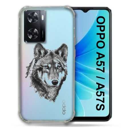 Coque Transparente Pour Oppo A57 / A57S Loup