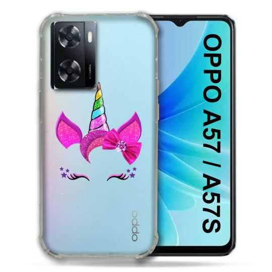 Coque Transparente Pour Oppo A57 / A57S Licorne Paillette