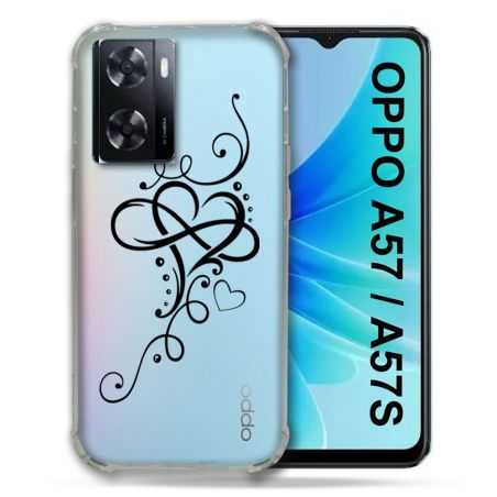 Coque Transparente Pour Oppo A57 / A57S Cœur infini