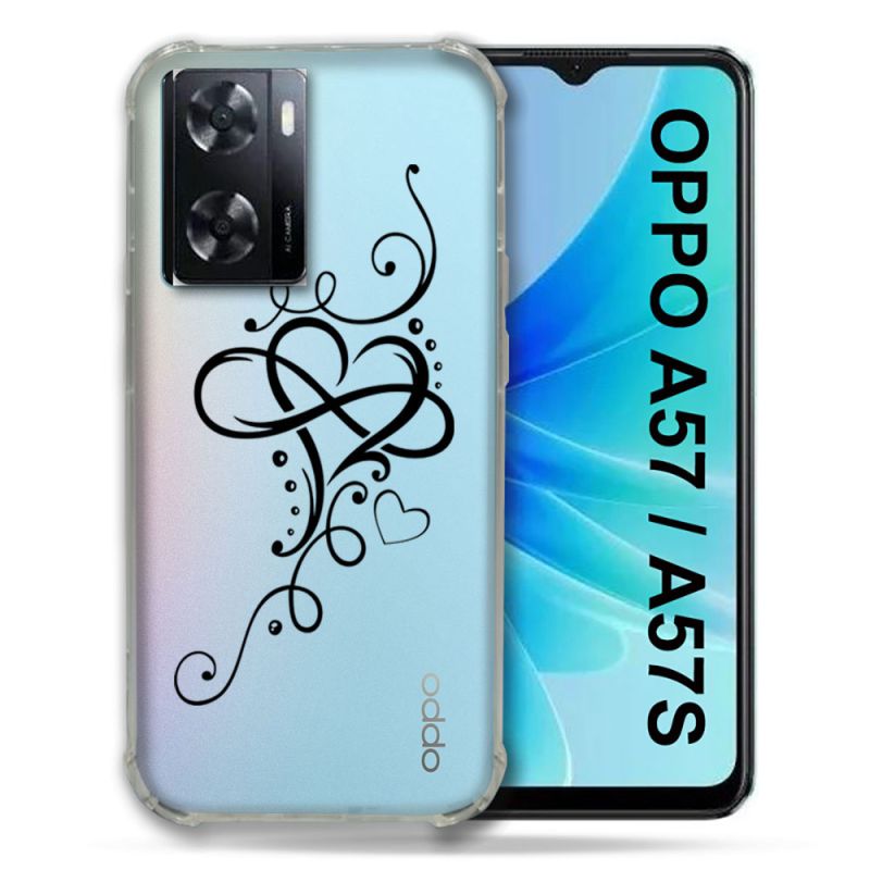 Coque Transparente Pour Oppo A57 / A57S Cœur infini