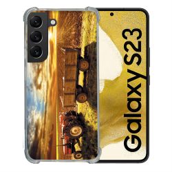 Coque Renforcée En Verre Trempé Pour Samsung Galaxy S23 Agriculture Tracteur Color