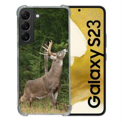 Coque Renforcée En Verre Trempé Pour Samsung Galaxy S23 Chasse Cerf