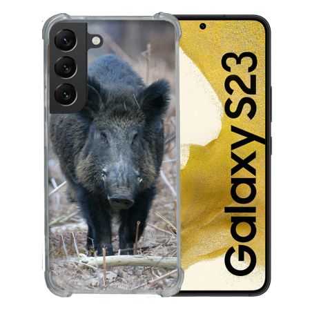 Coque Renforcée En Verre Trempé Pour Samsung Galaxy S23 Chasse Sanglier Pin
