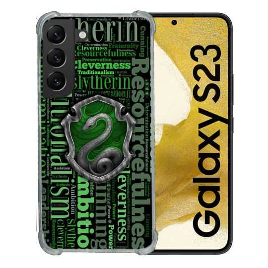 Coque Renforcée En Verre Trempé Pour Samsung Galaxy S23 Harry Potter Serpentar