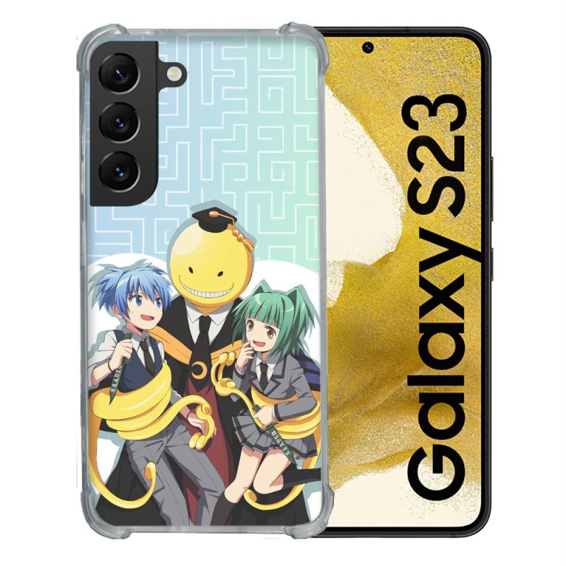 Coque Renforcée En Verre Trempé Pour Samsung Galaxy S23 Manga Assassination Classroom Kuro Trio