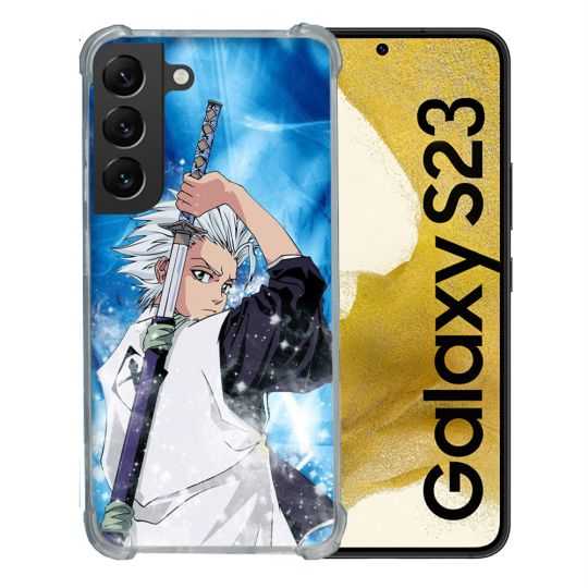 Coque Renforcée En Verre Trempé Pour Samsung Galaxy S23 Manga Bleach Hitsugaya