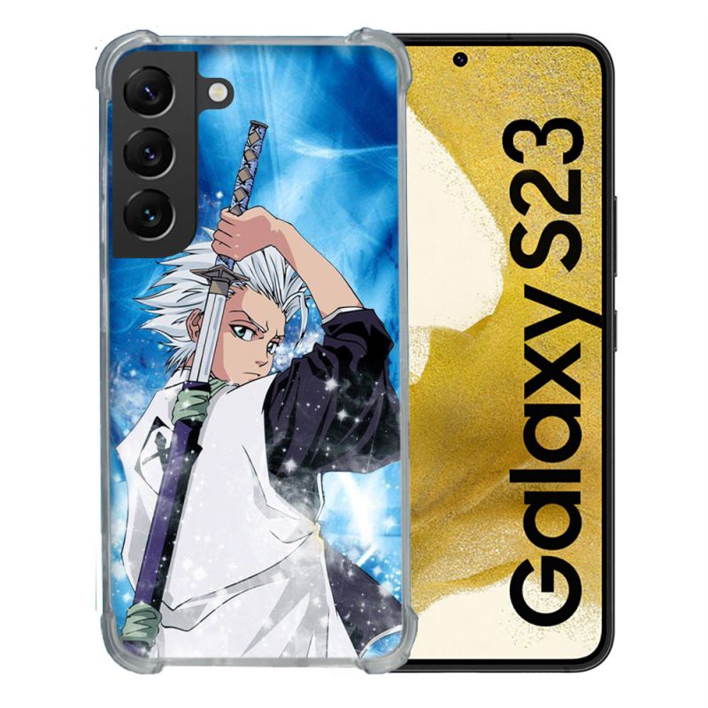 Coque Renforcée En Verre Trempé Pour Samsung Galaxy S23 Manga Bleach Hitsugaya