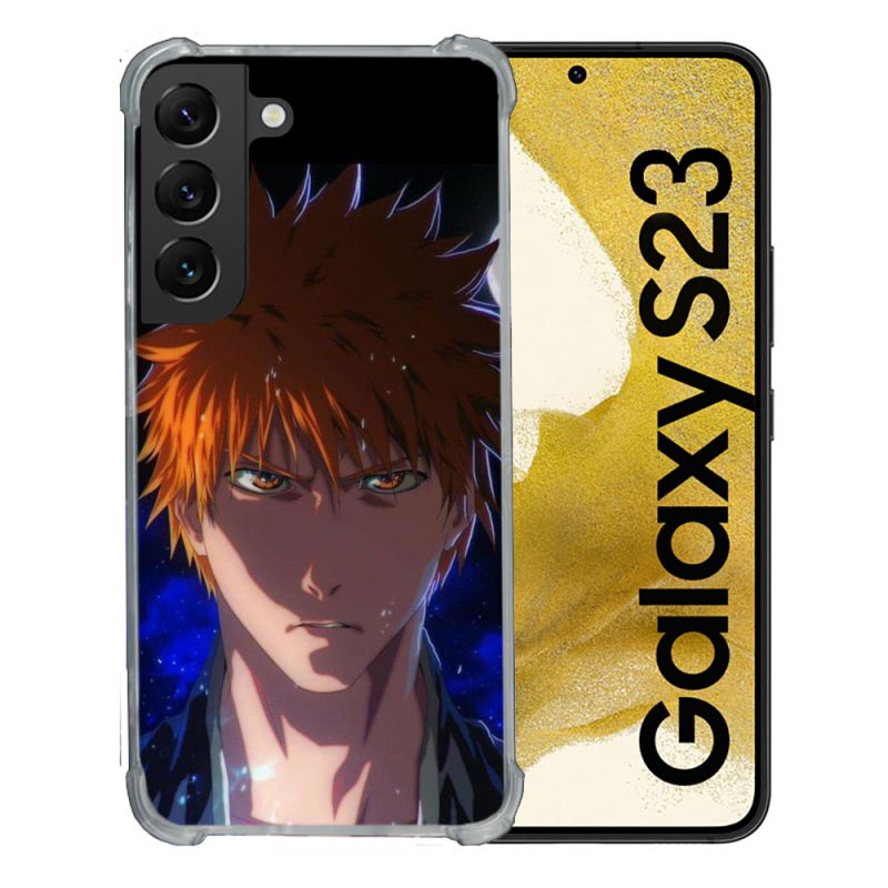 Coque Renforcée En Verre Trempé Pour Samsung Galaxy S23 Manga Bleach Ichigo