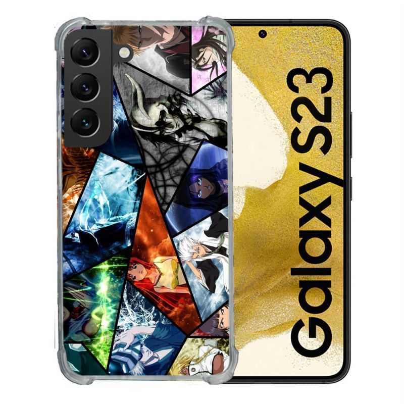Coque Renforcée En Verre Trempé Pour Samsung Galaxy S23 Manga Bleach Pele Mele