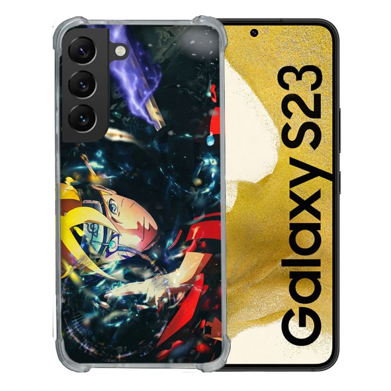 Coque Renforcée En Verre Trempé Pour Samsung Galaxy S23 Manga Boruto Eclair