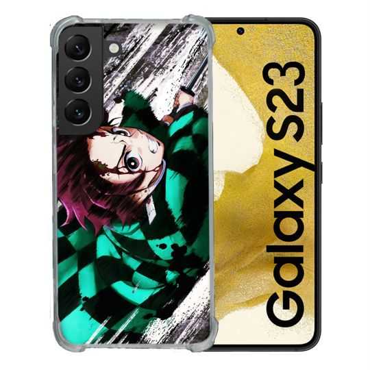 Coque Renforcée En Verre Trempé Pour Samsung Galaxy S23 Manga Demon Slayer Tanjiro