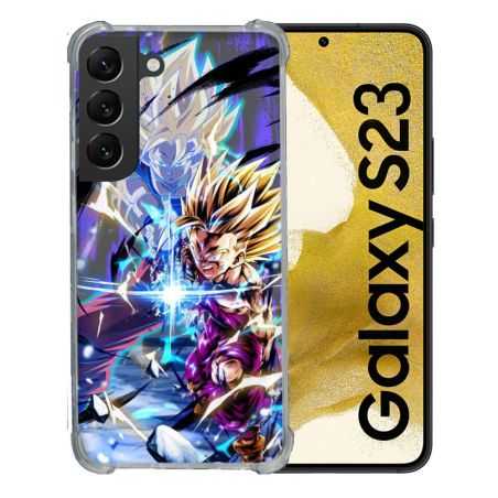 Coque Renforcée En Verre Trempé Pour Samsung Galaxy S23 Manga Dragon Ball Sangohan Duo
