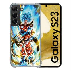 Coque Renforcée En Verre Trempé Pour Samsung Galaxy S23 Manga Dragon Ball Sangoku Blanc