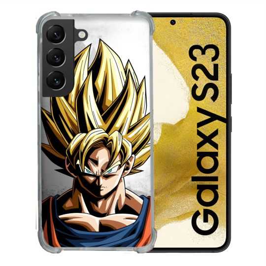 Coque Renforcée En Verre Trempé Pour Samsung Galaxy S23 Manga Dragon Ball Sangoku Portrait