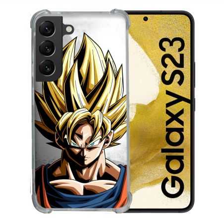 Coque Renforcée En Verre Trempé Pour Samsung Galaxy S23 Manga Dragon Ball Sangoku Portrait