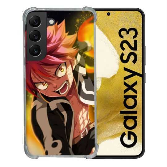 Coque Renforcée En Verre Trempé Pour Samsung Galaxy S23 Manga Fairy Tail Natsu
