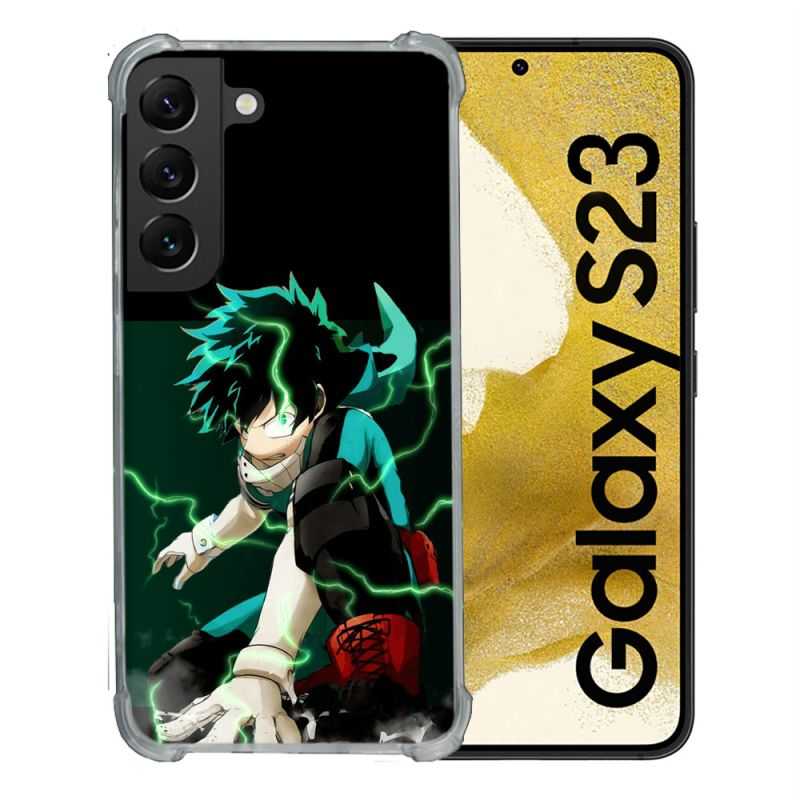 Coque Renforcée En Verre Trempé Pour Samsung Galaxy S23 Manga My Hero Academia Deku