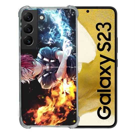 Coque Renforcée En Verre Trempé Pour Samsung Galaxy S23 Manga My Hero Academia Shoto