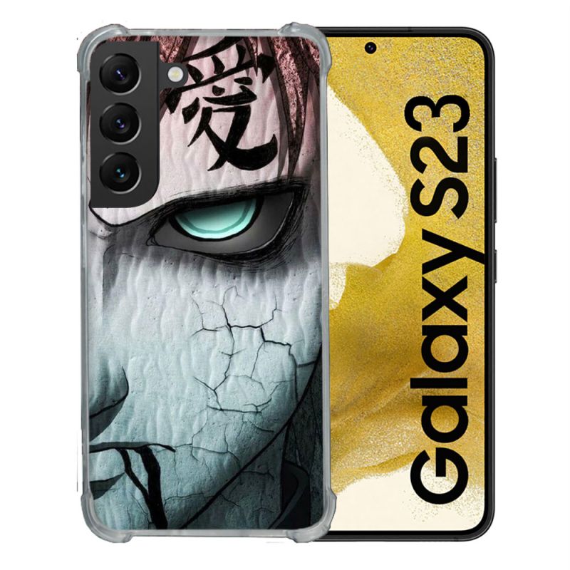 Coque Renforcée En Verre Trempé Pour Samsung Galaxy S23 Manga Naruto Gaara