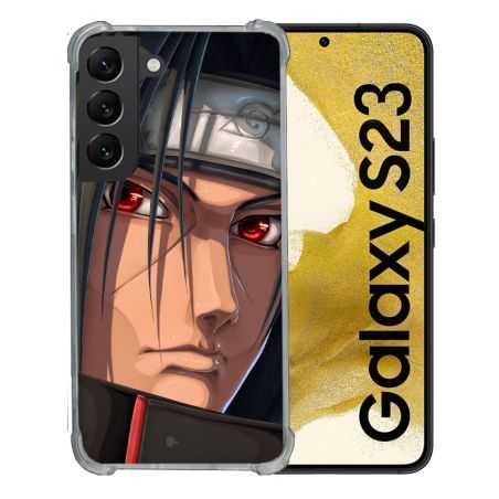 Coque Renforcée En Verre Trempé Pour Samsung Galaxy S23 Manga Naruto Itachi Visage