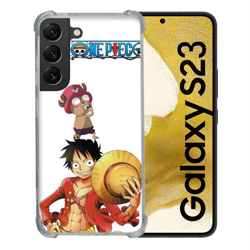 Coque Renforcée En Verre Trempé Pour Samsung Galaxy S23 Manga One Piece Chopper