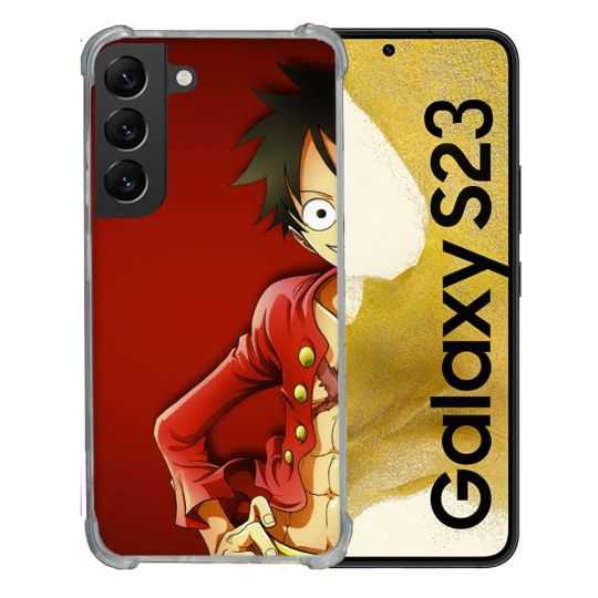 Coque Renforcée En Verre Trempé Pour Samsung Galaxy S23 Manga One Piece Luffy