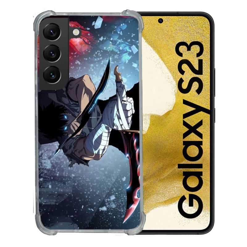 Coque Renforcée En Verre Trempé Pour Samsung Galaxy S23 Manga Solo Leveling Sung Epee