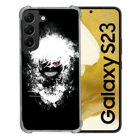 Coque Renforcée En Verre Trempé Pour Samsung Galaxy S23 Manga Tokyo Ghoul Kaneki Tag