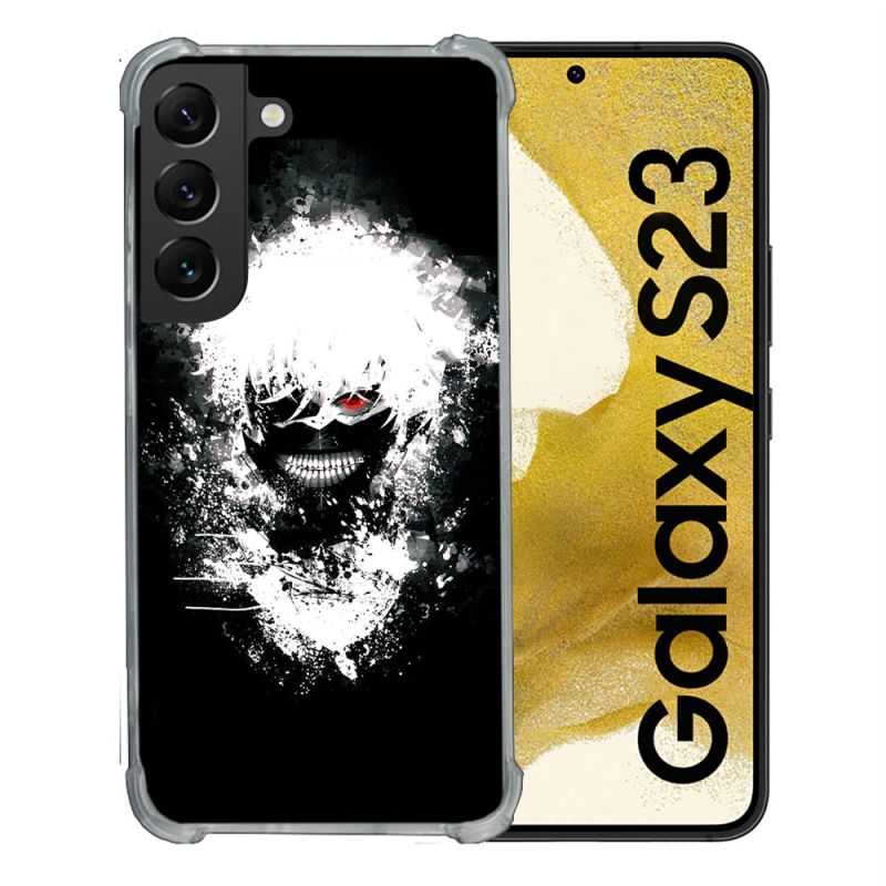 Coque Renforcée En Verre Trempé Pour Samsung Galaxy S23 Manga Tokyo Ghoul Kaneki Tag